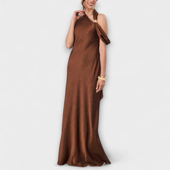 Yarina | Vestido satinado asimétrico