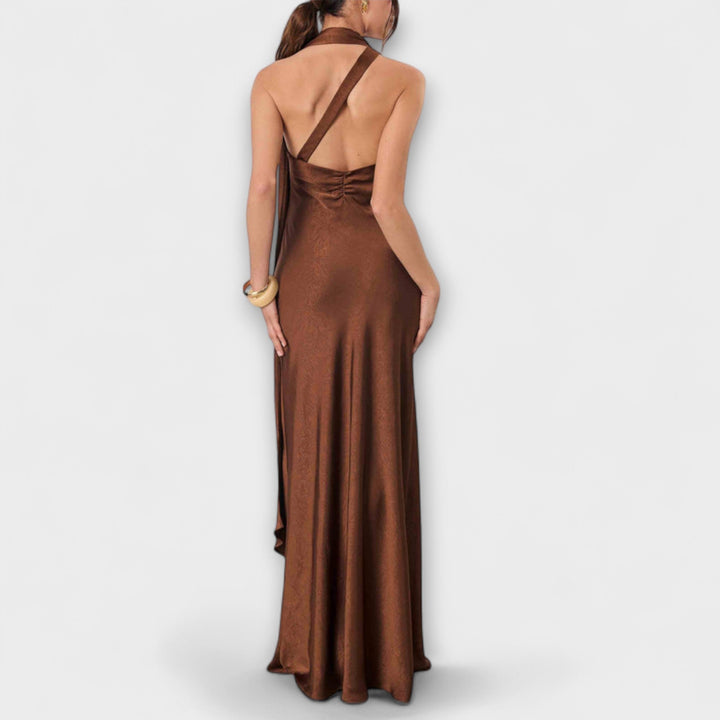 Yarina | Vestido satinado asimétrico