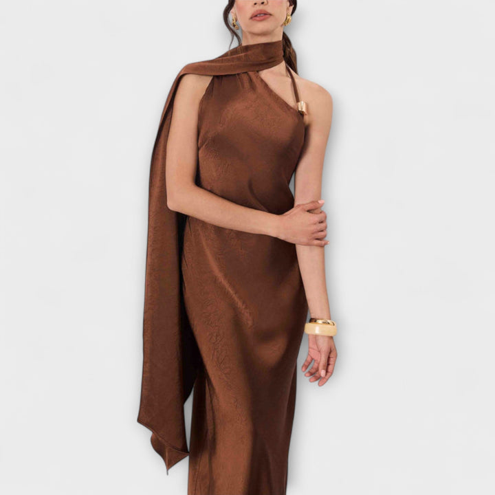 Yarina | Vestido satinado asimétrico