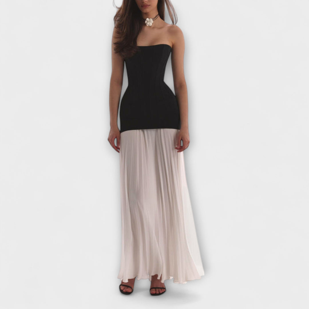 Ibelia | Vestido bicolor