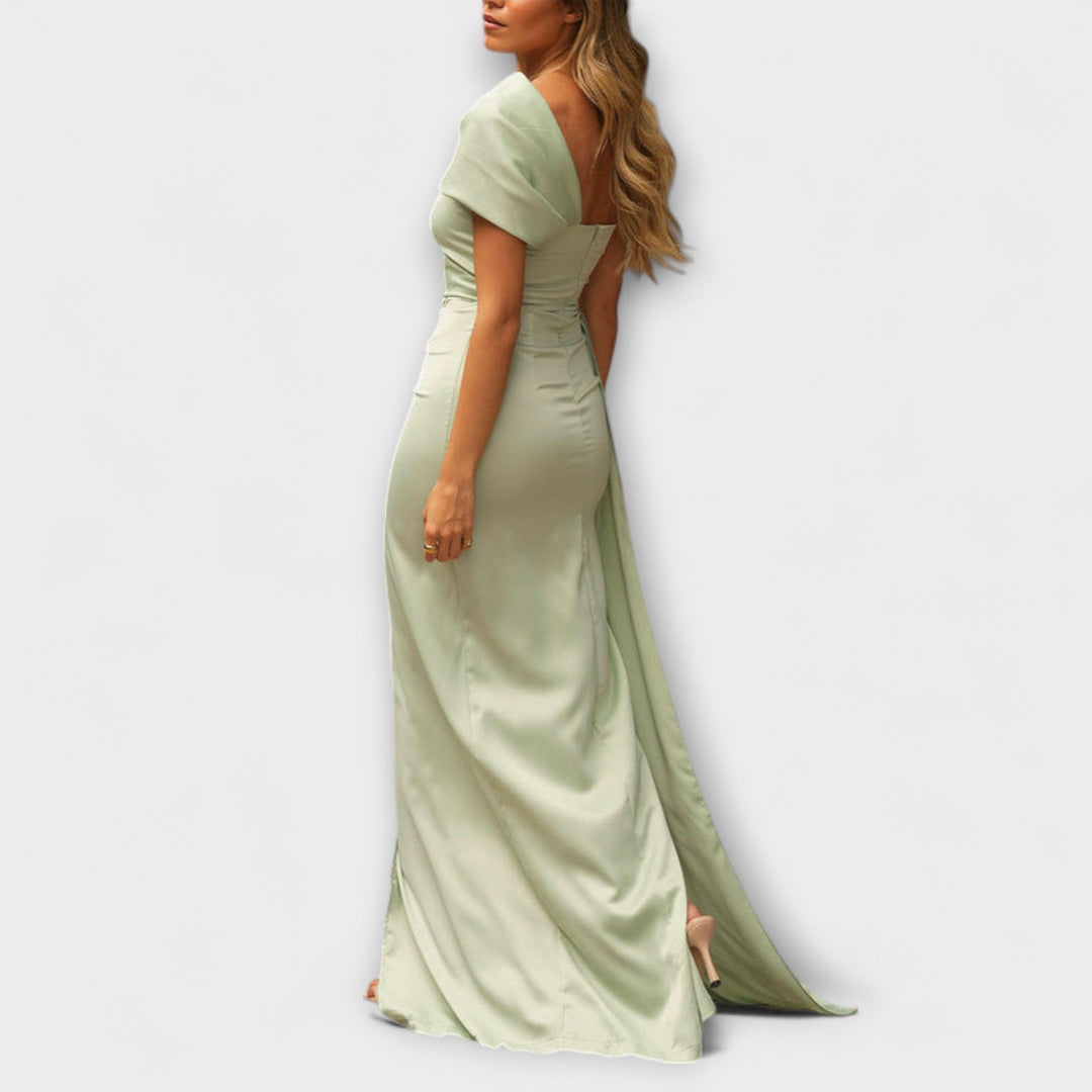 Naylea | Vestido asimétrico satinado