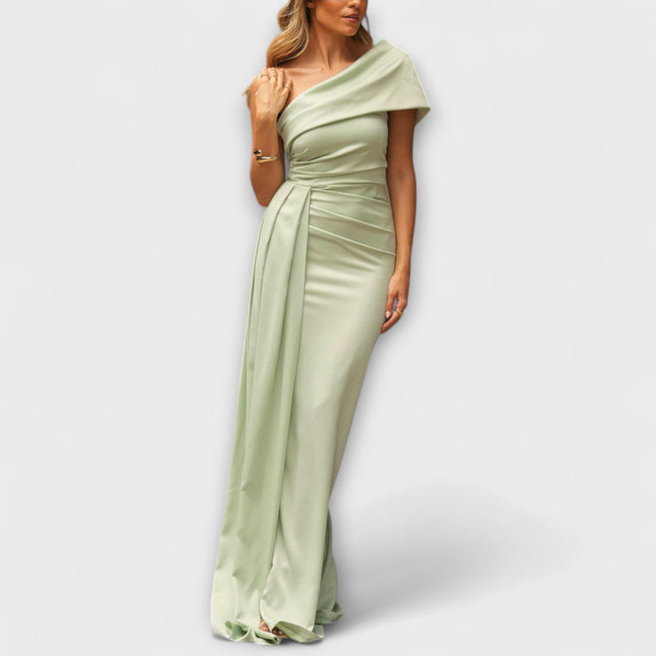 Naylea | Vestido asimétrico satinado