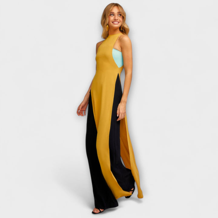 Arlinda | Vestido bicolor moderno
