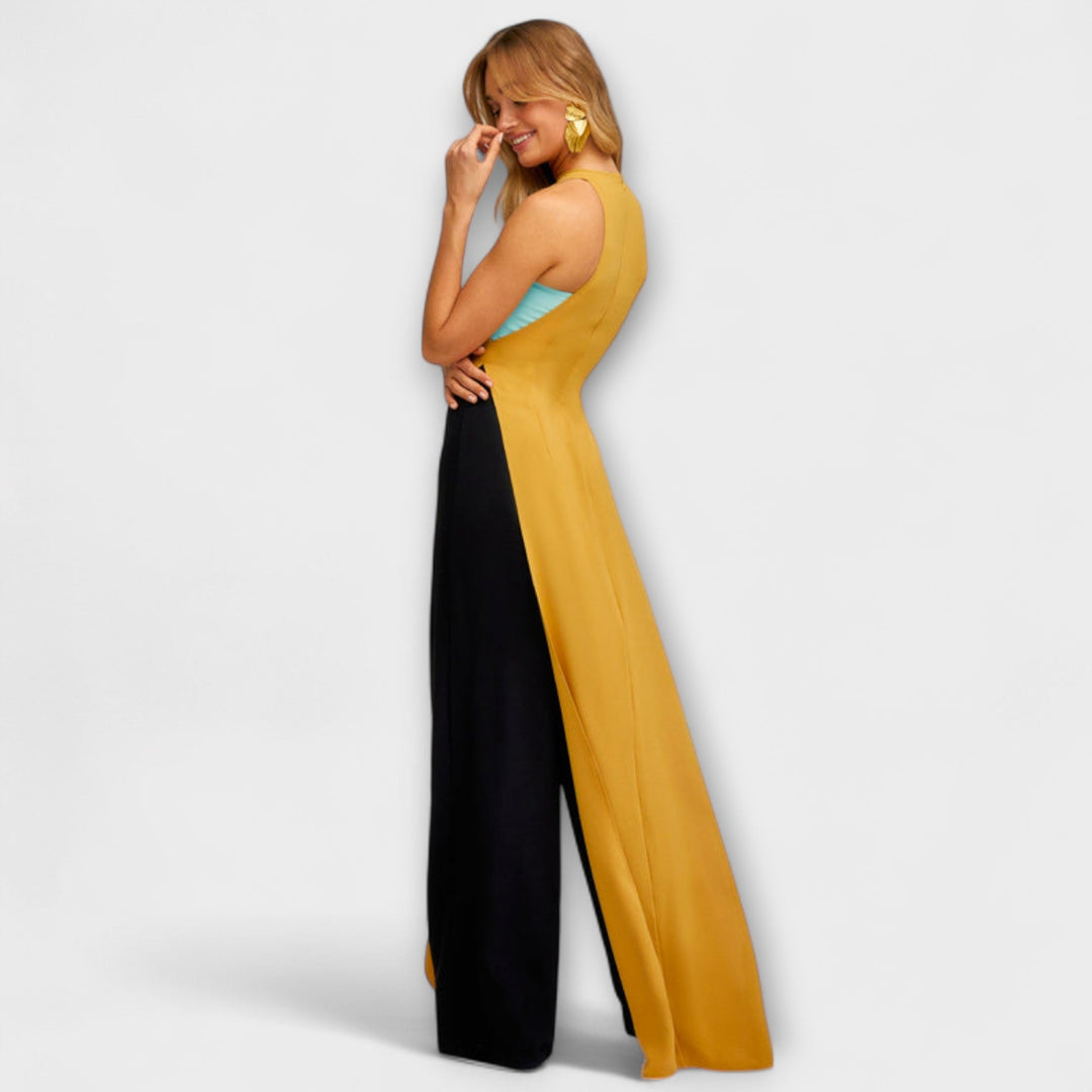 Arlinda | Vestido bicolor moderno