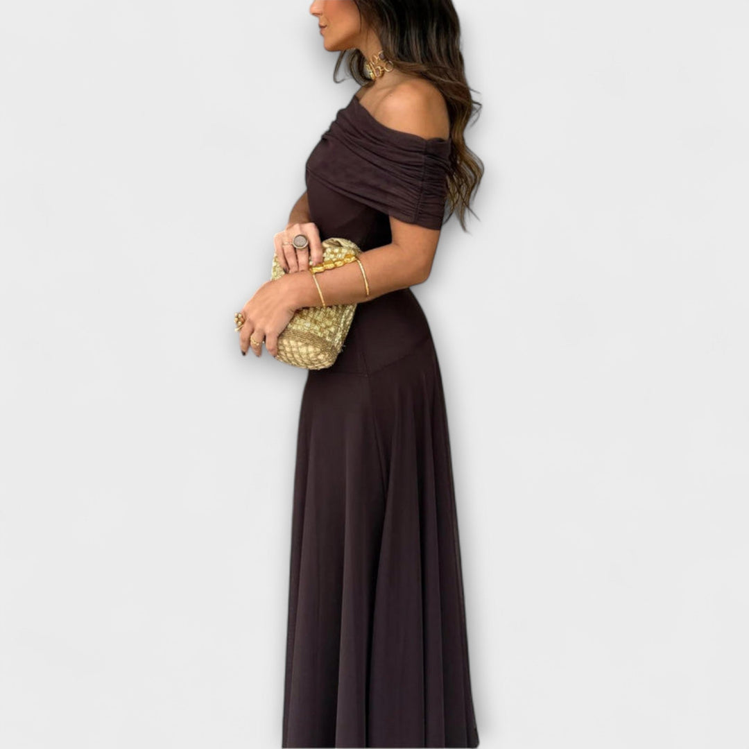 Aracely | Vestido con hombros descubiertos