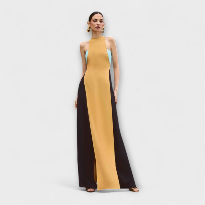 Arlinda | Vestido bicolor moderno