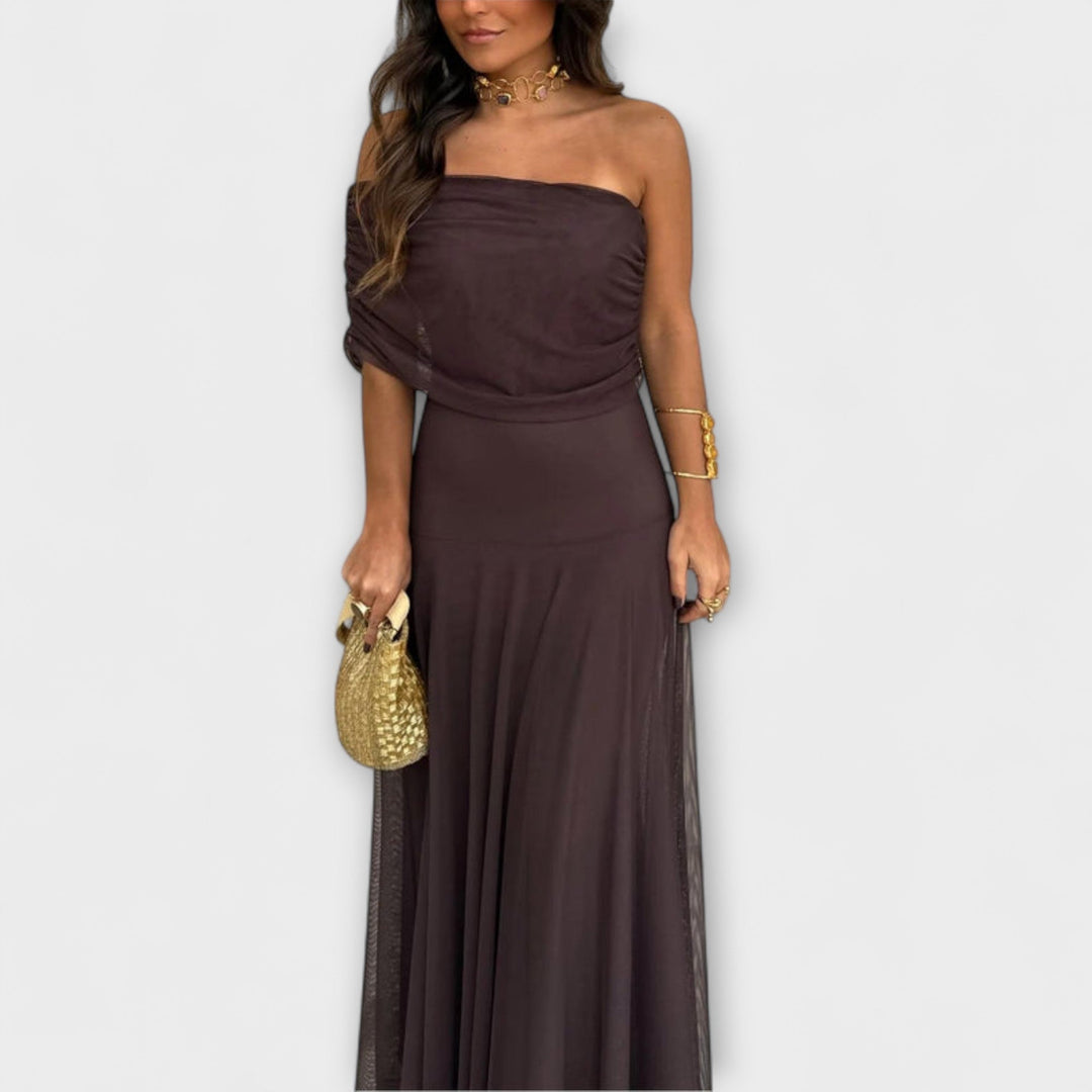Aracely | Vestido con hombros descubiertos