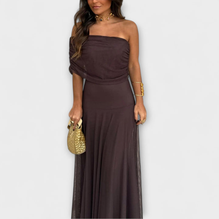 Aracely | Vestido con hombros descubiertos