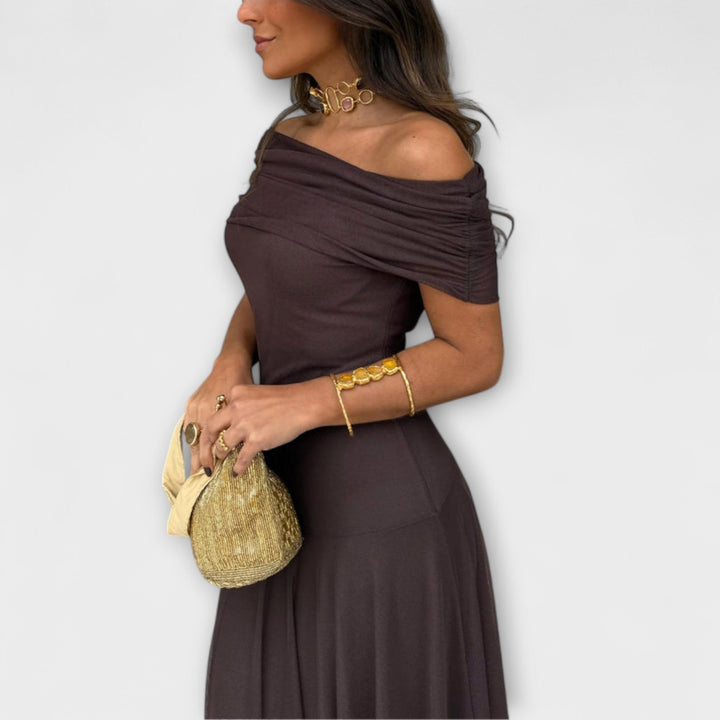 Aracely | Vestido con hombros descubiertos