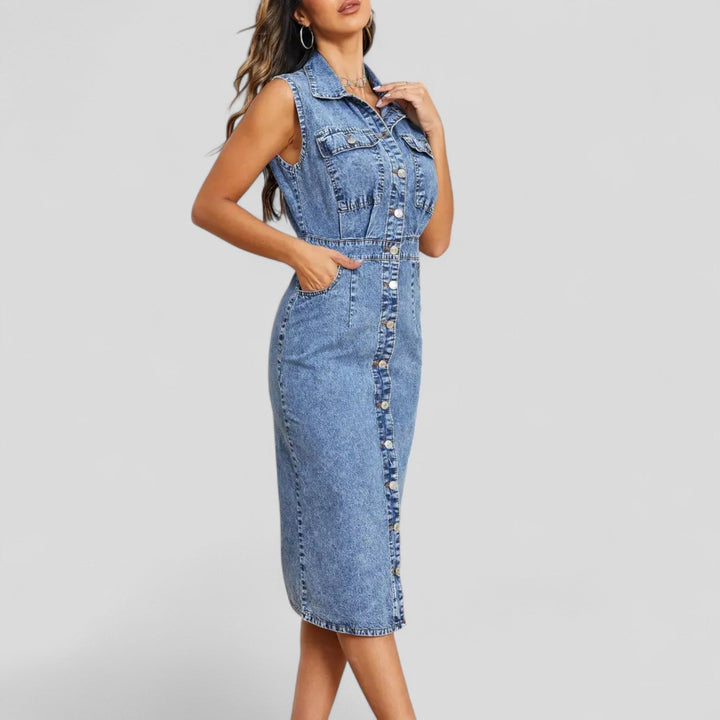 Maravillas | Vestido Midi de Denim
