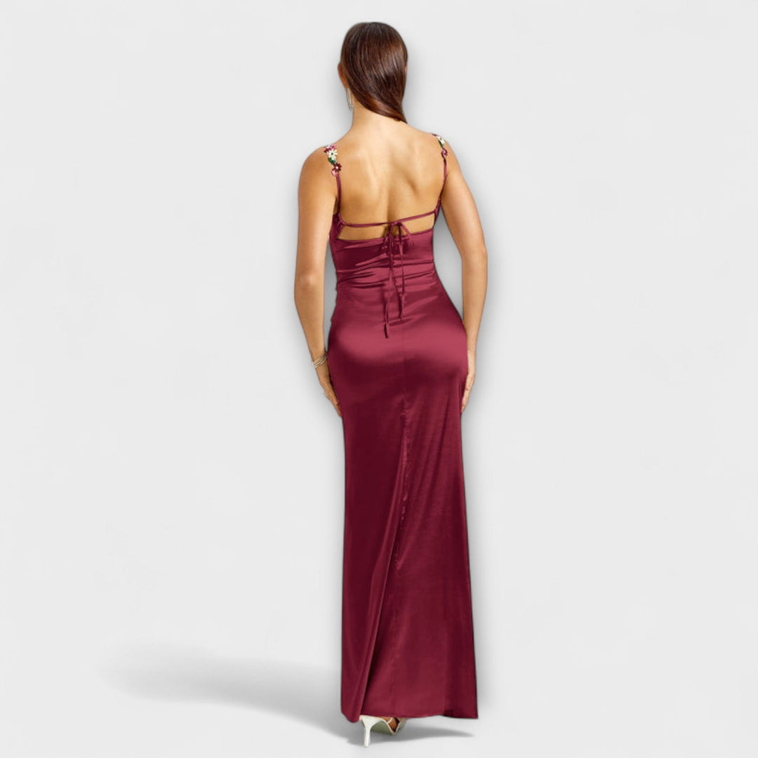 Aldara | Vestido satinado largo