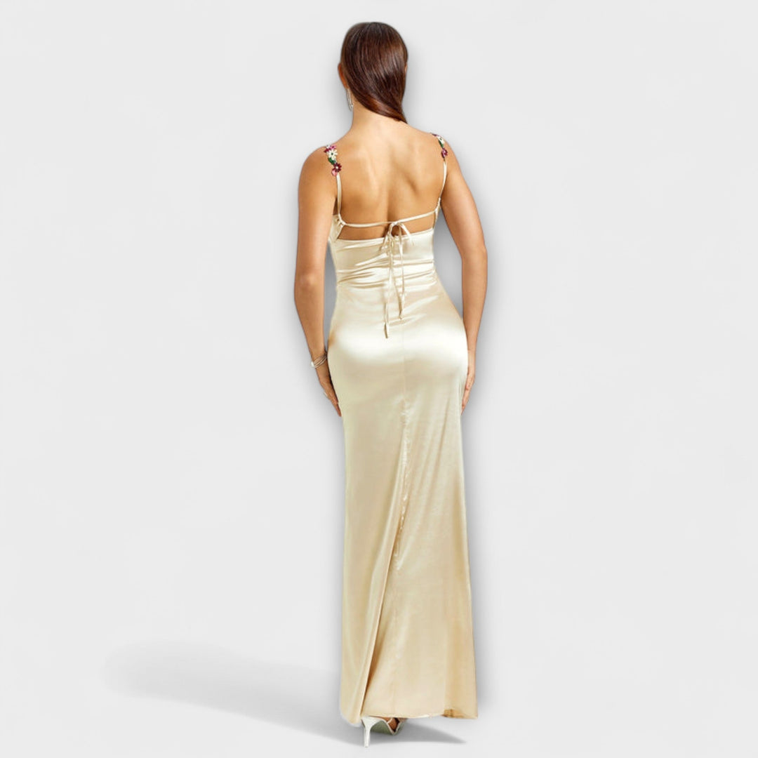 Aldara | Vestido satinado largo