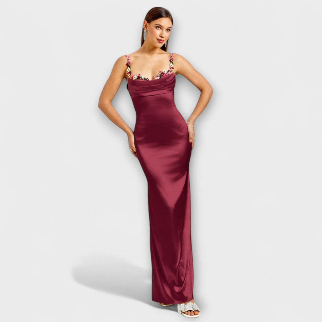 Aldara | Vestido satinado largo