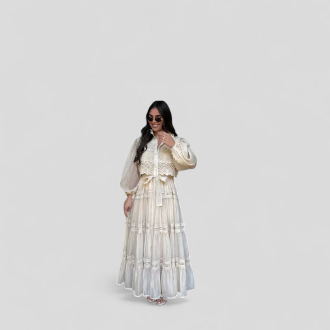 Darielis | Vestido romántico largo
