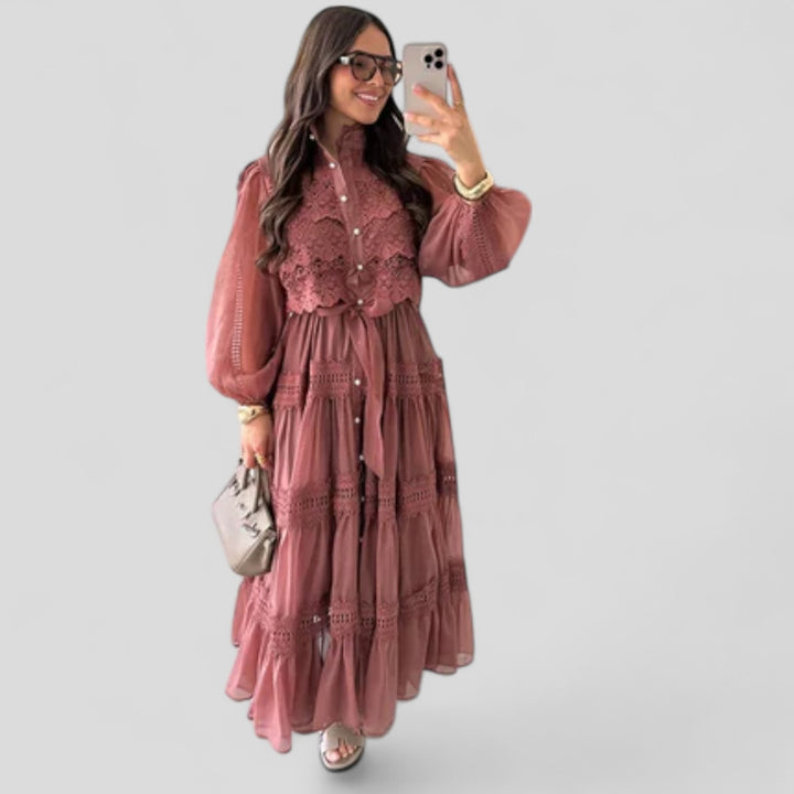 Darielis | Vestido romántico largo