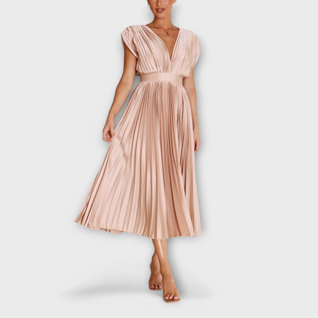 Yareli | Vestido plisado