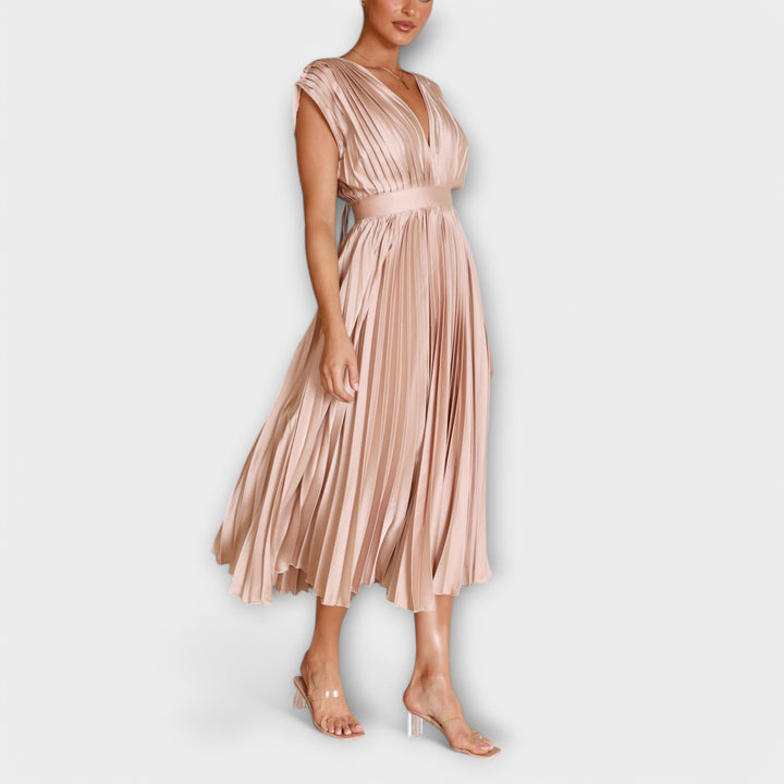 Yareli | Vestido plisado