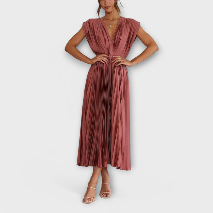 Yareli | Vestido plisado