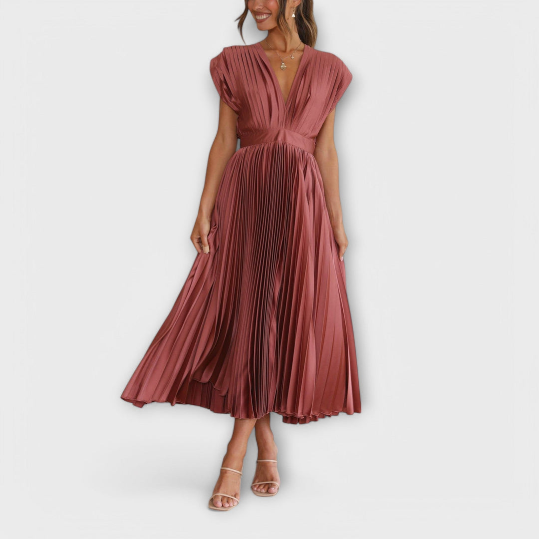 Yareli | Vestido plisado