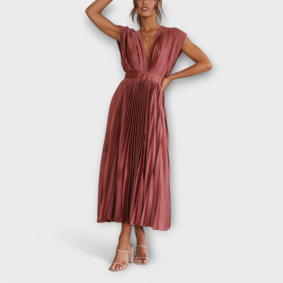 Yareli | Vestido plisado