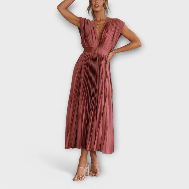 Yareli | Vestido plisado