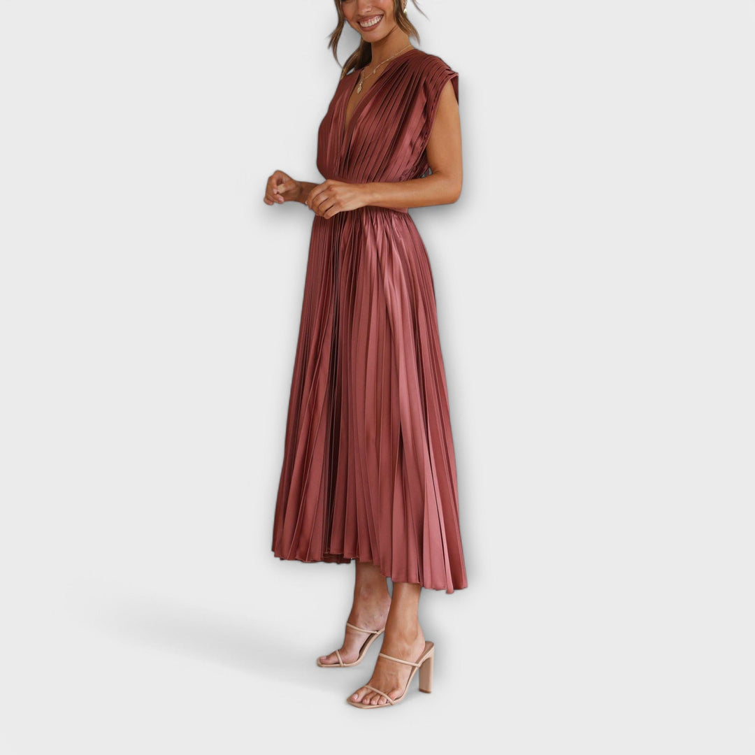 Yareli | Vestido plisado