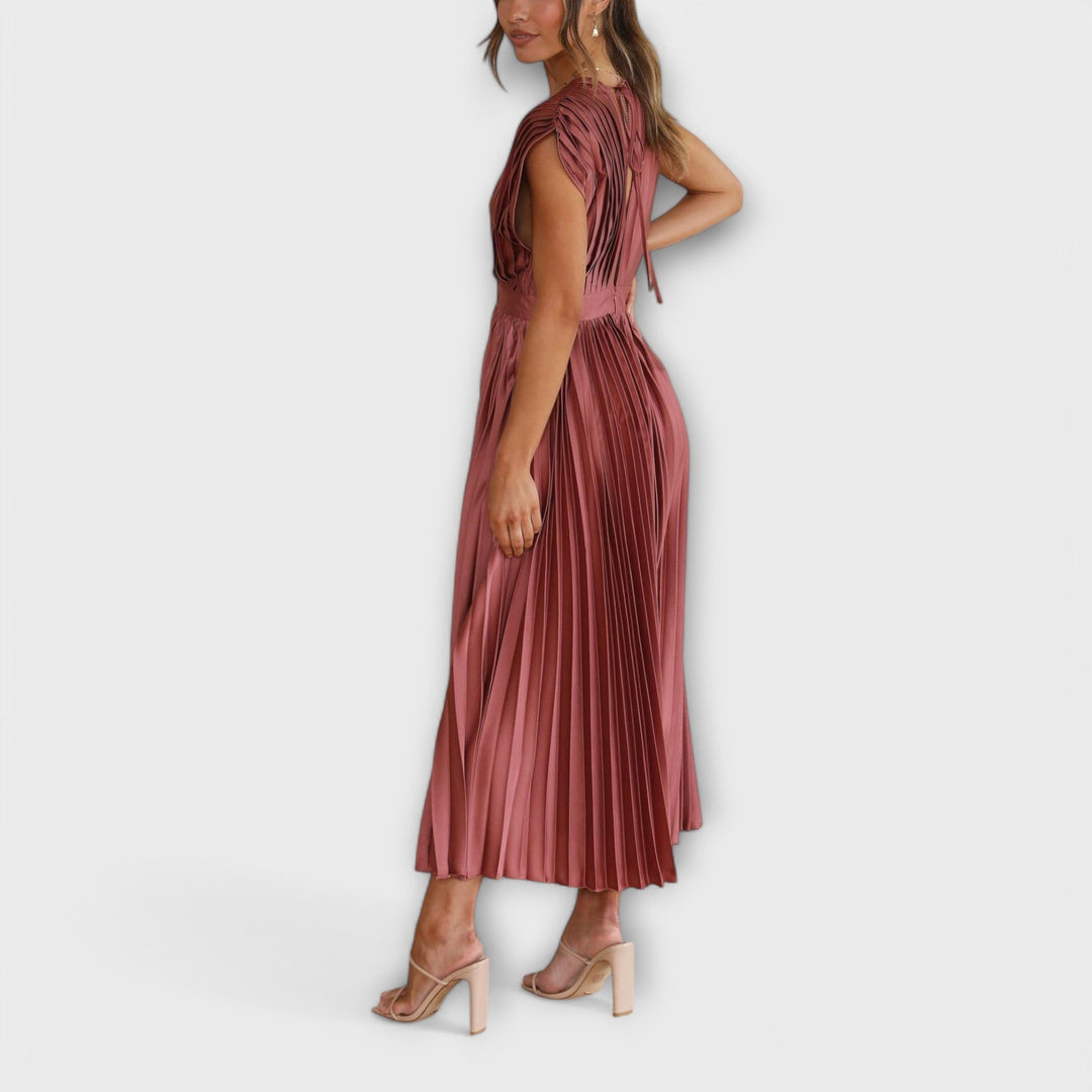 Yareli | Vestido plisado