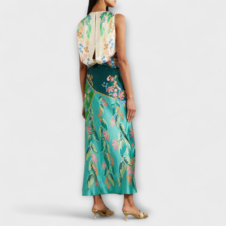 Claritza | Vestido satinado floral