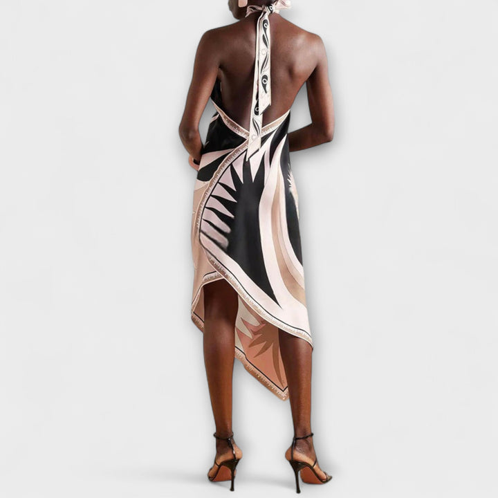 Xiomaris | Vestido de seda estampado