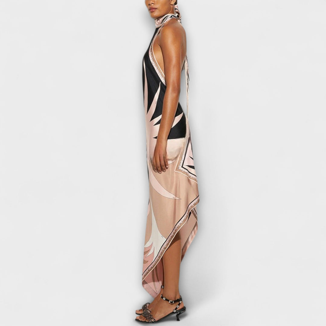 Xiomaris | Vestido de seda estampado
